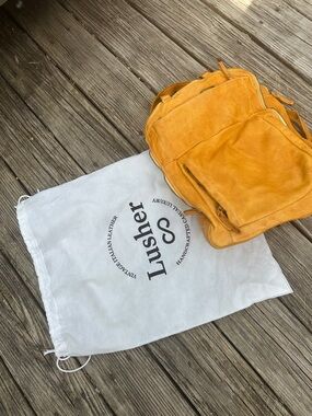 Lusher Mustard Soft Italian leather Backpack – Casual Everyday Carry